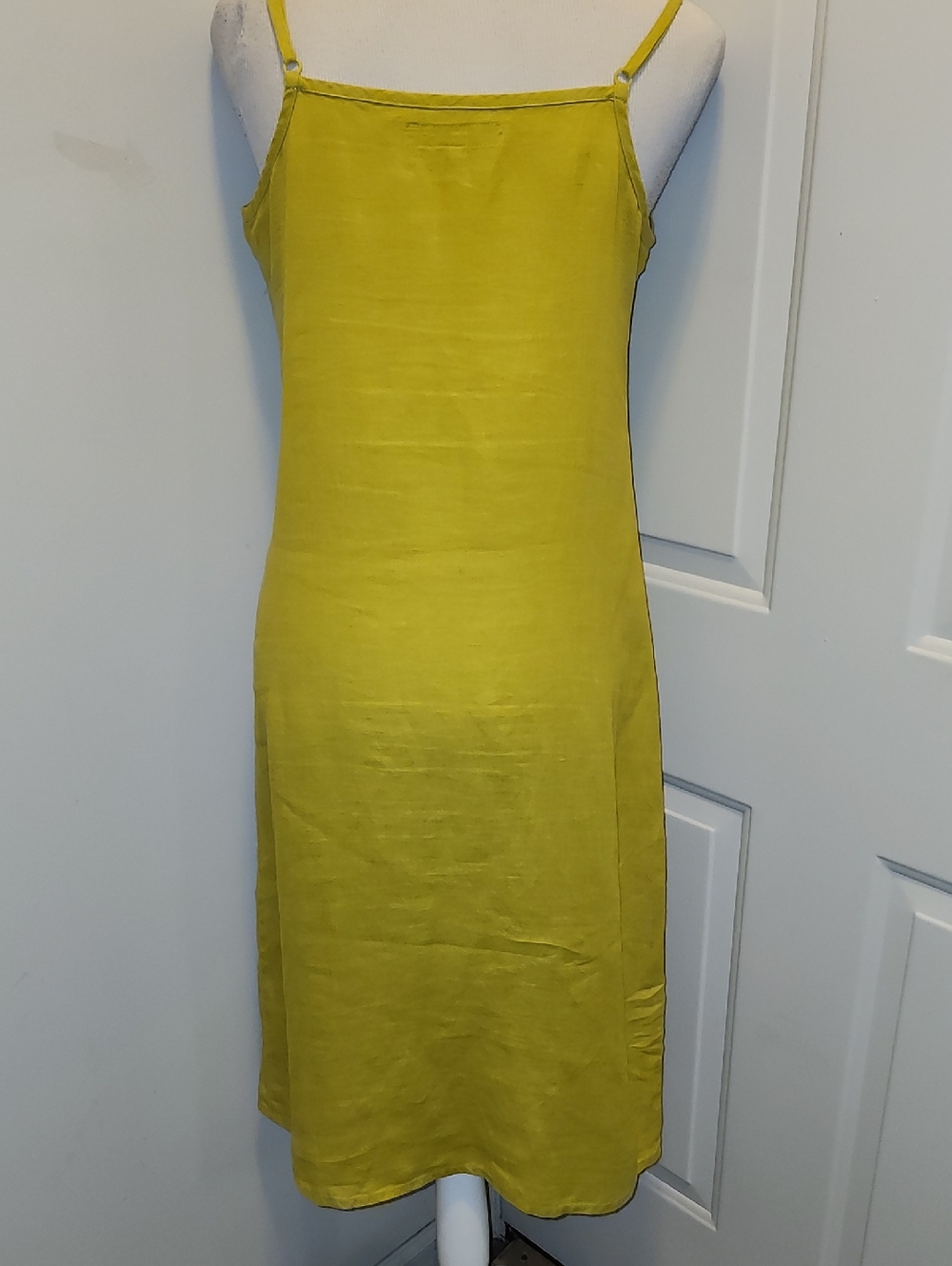 FLAX Linen Slip Dress Small Green - Picture 3 of 7
